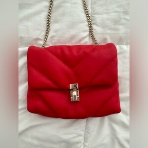 Red Zara chain purse